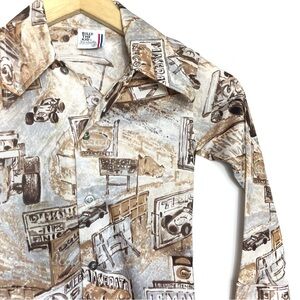 VTG 60’s/70’s Billy The Kid Button Front Shirt Long Sleeve Sz 8